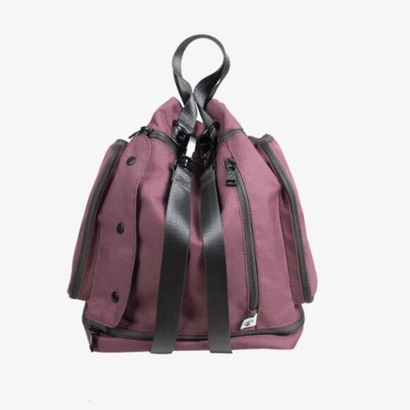 Doughnut Pyramid Backpack in Plum 15 L Backpack/Crossbody/Hanging Toiletry NEW - Picture 3 of 11